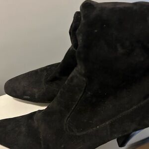 Ladies black suede boots
